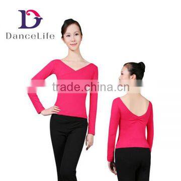 A2417 New Long sleeve ballet top dance wear tops for women