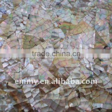 Natural brown mother of pearl oyster shell mosaic wall tile