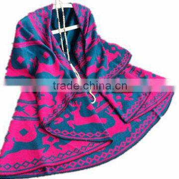 Shawl Scarf Tribal Fringe Hoodies Jacket Ethnic Warm Cardigans For Women Blankets Cape Shawl Ponchos and Capes photo-3