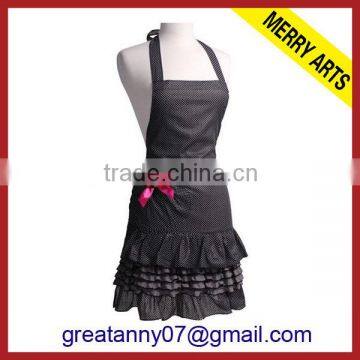 yiwu china factory wholesale fashional and recycle sexy balce lace cotton kitchen bib apron