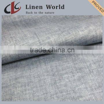 High Quality Blended Linen Rayon Twill Fabric For Garment photo-4