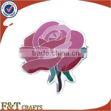 popular wholesale red metal rose lapel pin