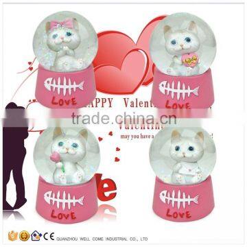 Handmade Wedding Favors Gifts Resin Cat Snow Globe photo-2
