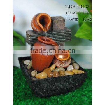 Resin handicraft water fountain indoor fountains with light