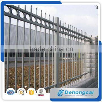 Modern iron spear top backyard metal fence with multi color