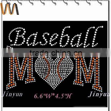 wholesales and DIY baseball hot fix rhinestone heat transfer design