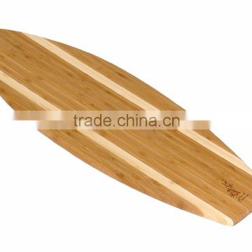 2015 quality cutting board Bamboo Wooden Custom Surfboard Cutting and Serving Board