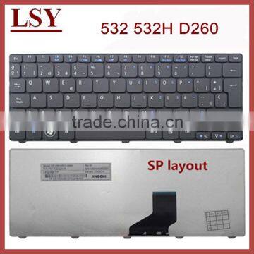 Brand new laptop keyboard for acer 532 532H D255 D260 521 522 533 AOD532H PAV70 PAV80 NAV50 NAV51 NAV70 white keyboard spanish
