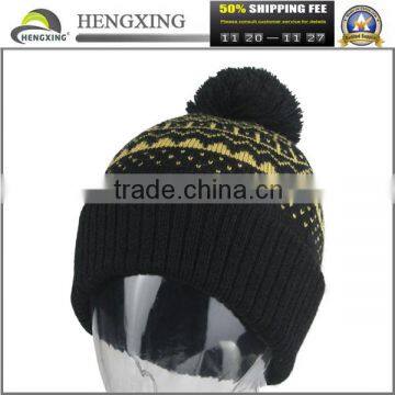 Pom pom hats wholesale knit beanie hat