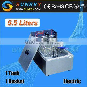 Single Tank Electric Fat Fryer with temperature limiter