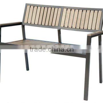 Stackable alu plastic wood chair for oudoor using