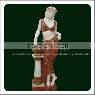 Natural Marble Made Beautiful Girl Statue Stone Female