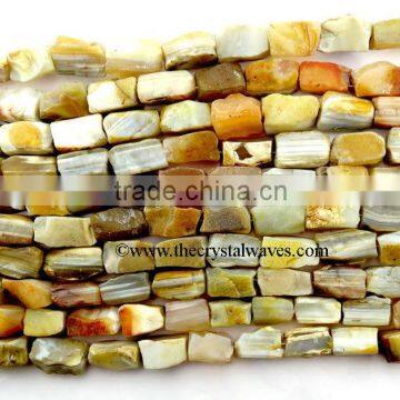 Lace Agate Hand Knapped Rectangle Nuggets