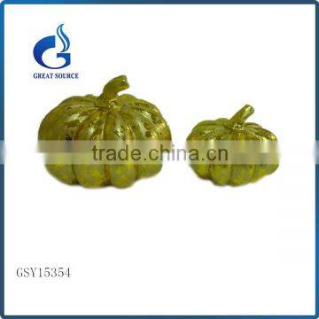 glitter golden ceramic pumpkin for halloween party suppliers