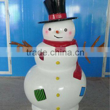 190cm height white christmas snowman decoration,fiberglass statue