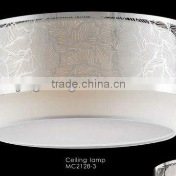 CE,ROSH aluminum ceiling lamp holder in two tiers white fabric inside