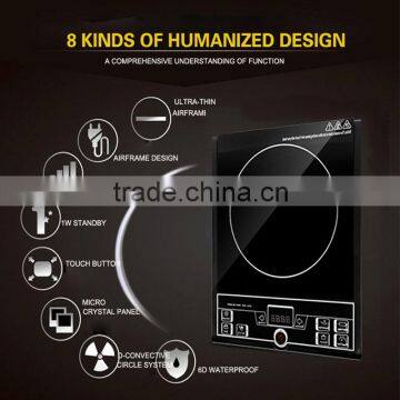 Induction cooker 110V or 220V Household waterproof induction cooker Intelligent Mini Push button type induction cooker