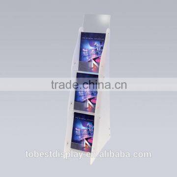 A4 A5 3 tiers frosted leaflet brochure holder floor stand,acrylic brochure holder,brochure display stand