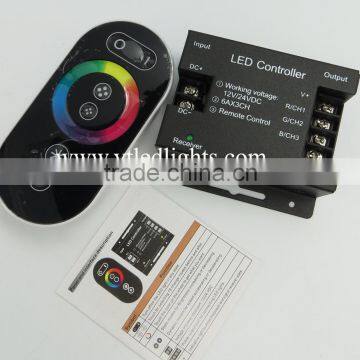 led rgb controller 24v/12v 18a remote touching rgb led controller led dimmer rgb remote controller high quality 3 years warranty