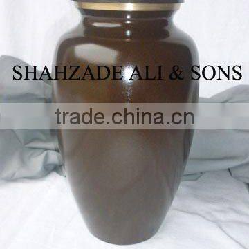 Classic and Elegant Mouse Brown Brass cremation Urns