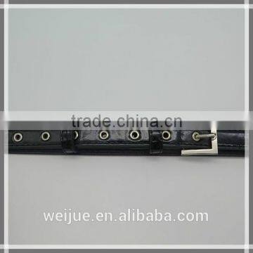 Fashionable High Quality Skinny Belt With Eyelet for Women