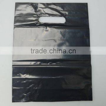 wholesale dcb-42 Superior Quality 1.5mil (9 x 12)" Low-density Plastic Retail Grocery Shopping Merchandise Bags (Black)