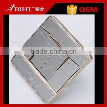 stainless steel electric touch wall switch with 4gang 2 way