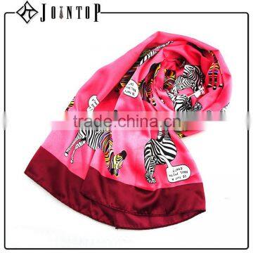 2016 custom print scarf silk scarf horse for wholesale