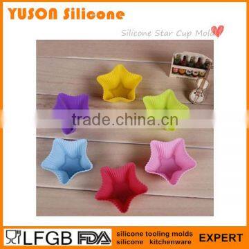 China Mini Start Shaped Silicone Jelly Muffin Tart Pan Set of 12 photo-3