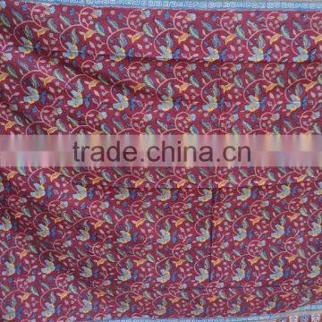 Red Color Printed Quilts / Cotton Voile Soft Quilts Cover / Sanganeri Printed Indian Quilts photo-2
