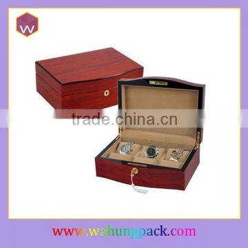 High-End Wooden Watch Gift box & Red Custom Watch Boxes For Men