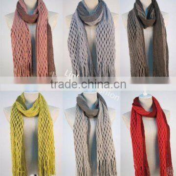 Women's Pashmina Blend Chunky Ribbed Knit Winter Infinity Circle Scarf Cowl Knited Scarf photo-4