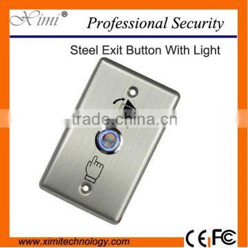 Good quality X04L stainless steel metal exit button with light for door access control system