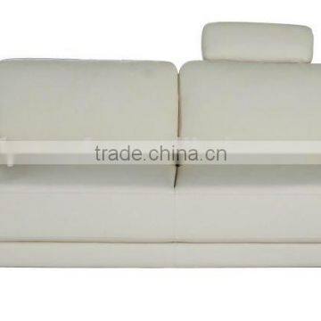 Chinese Adjustable Headrest Leather Sofa White photo-2