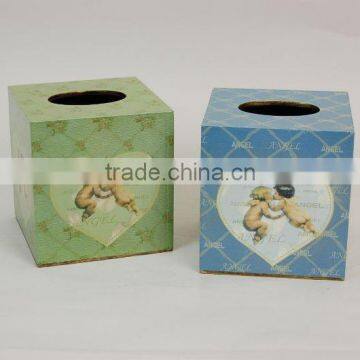 Pretty wooden tissue box