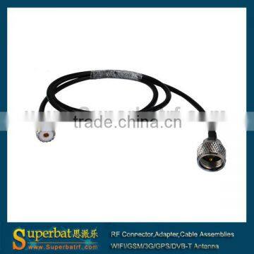 UHF female straight to mini UHF male straight pigtail Cable RG58 30cm