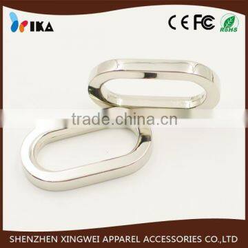 high quality metal silver oval ring buckle for bag