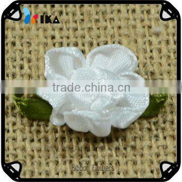 white Ribbon Flower Handmade Rose For Decorative Toys