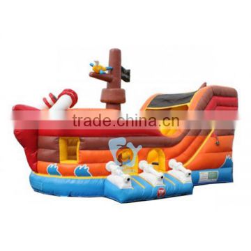 0.55mm pvc tarpaulin inflatable pirate ship water beach slide