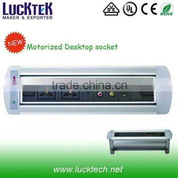 Hidden Electric Motorized overturn flip Desktop socket