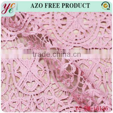 Dark Color Fashion Eyelet Embroidery Fabric Chemical Lace Fabric for Garment photo-3