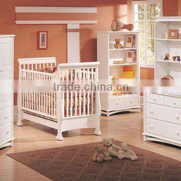 Solid wood baby cot, children beds