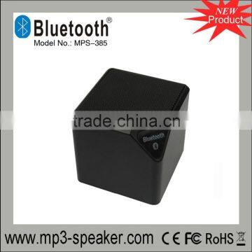 MPS-385 Mini Cute Square Bluetooth Speaker MP3 Music Box With FM Radio