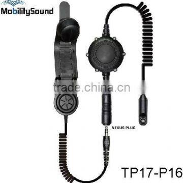 Two way radio walkie talkie waterproof heavy duty bone conduction headset headphone for Motorola Kenwood ICOM Hytera