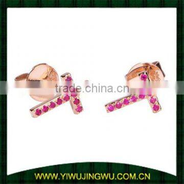 2014 fashion diamond earring in cross designs