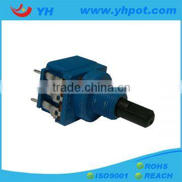 jiangsu 17mm plastic shaft rotary 50k linear types of dimmer potentiometer with switch