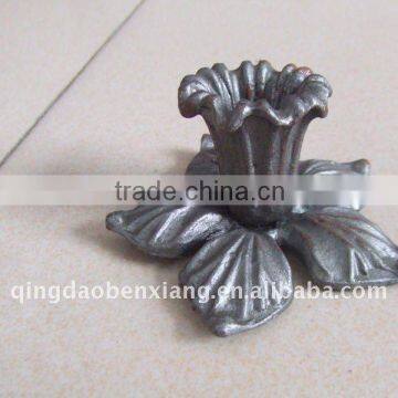 wrought iron casted steel flowers and leaves