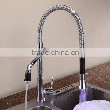 LED Chrome Commercial Style Pre Rinse Kitchen Faucet With Pot Filler 1020-CP photo-2