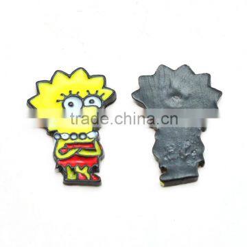 New arrival yellow color enamel charms fashion carton design alloy jewelry accessories size 17*11mm