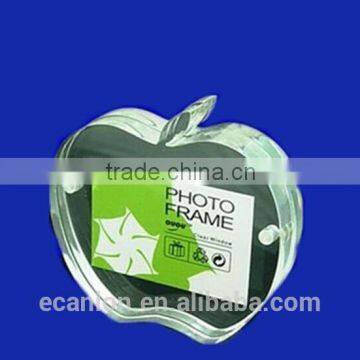 transparent acrylic apple shape photo frame